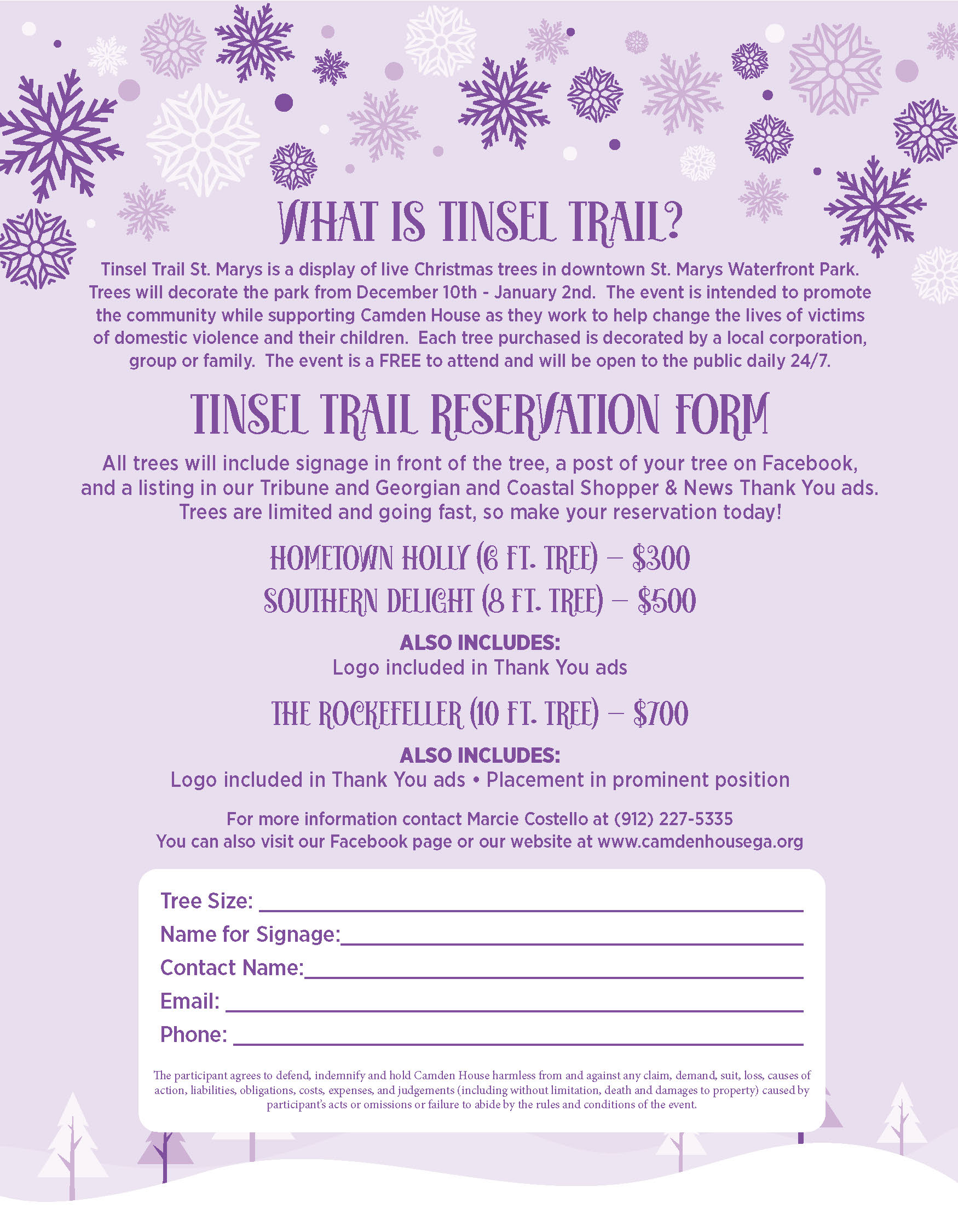46689 Camden House Tinsel Trail Flyer 2023 Page 2